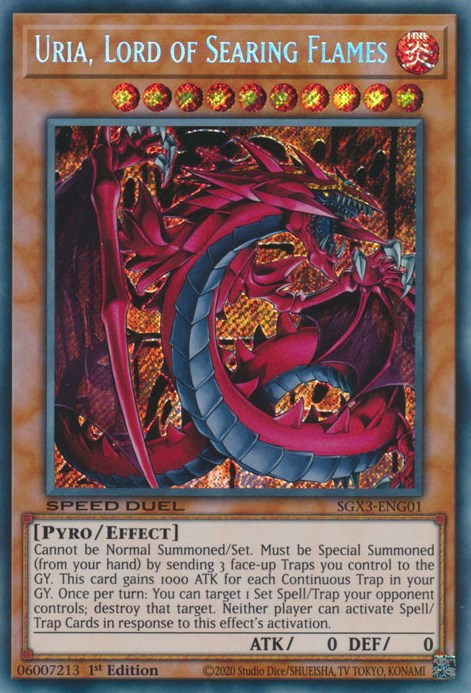 Uria, Lord of Searing Flames [SGX3-ENG01] Secret Rare | Game Master's Emporium (The New GME)