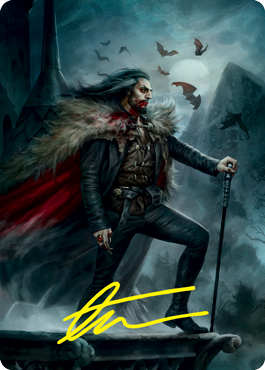 Dracula, Blood Immortal Art Card (Gold-Stamped Signature) [Innistrad: Crimson Vow Art Series] | Game Master's Emporium (The New GME)