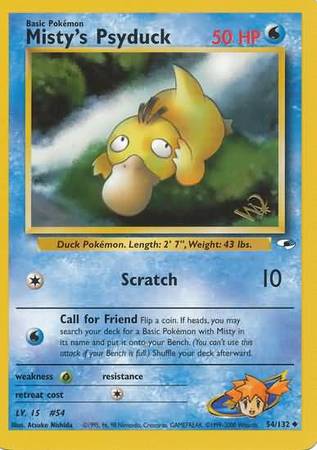 Misty's Psyduck (54/132) (W Stamped Promo) [Gym Heroes Unlimited] | Game Master's Emporium (The New GME)