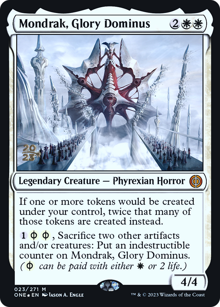 Mondrak, Glory Dominus [Phyrexia: All Will Be One Prerelease Promos] | Game Master's Emporium (The New GME)