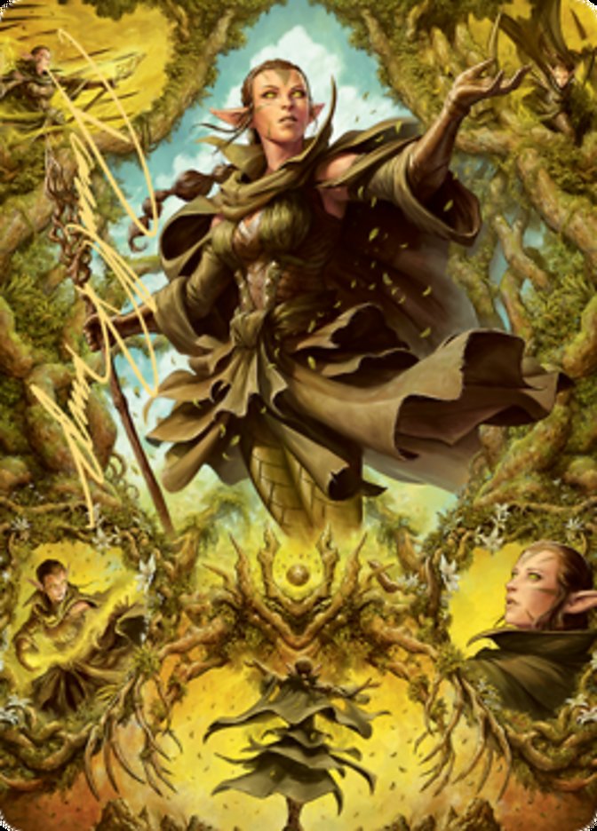 Nissa of Shadowed Boughs 2 Art Card (Gold-Stamped Signature) [Zendikar Rising Art Series] | Game Master's Emporium (The New GME)