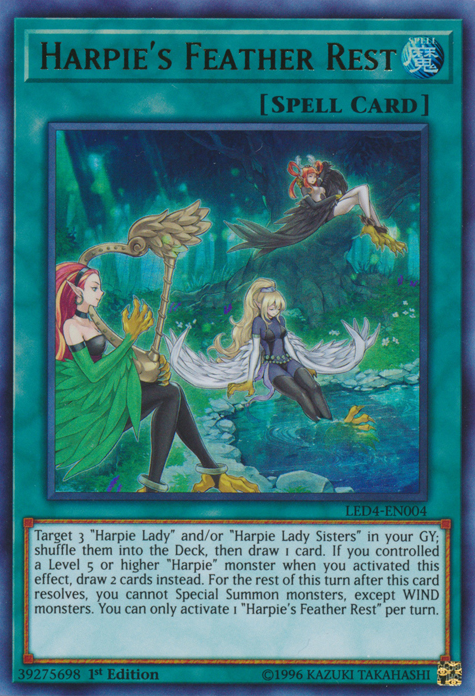 Harpie's Feather Rest [LED4-EN004] Ultra Rare | Game Master's Emporium (The New GME)