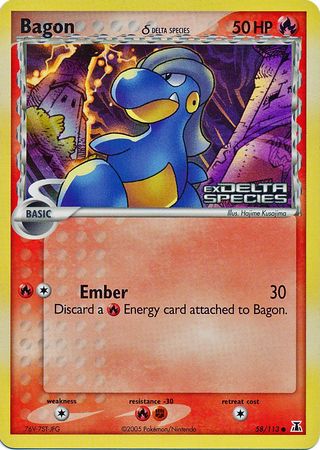 Bagon (58/113) (Delta Species) (Stamped) [EX: Delta Species] | Game Master's Emporium (The New GME)