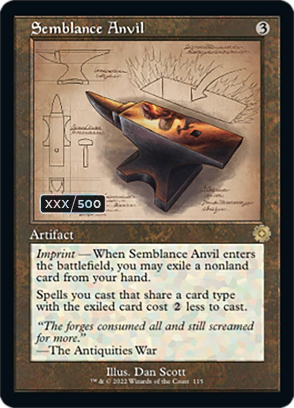 Semblance Anvil (Retro Schematic) (Serialized) [The Brothers' War Retro Artifacts] | Game Master's Emporium (The New GME)