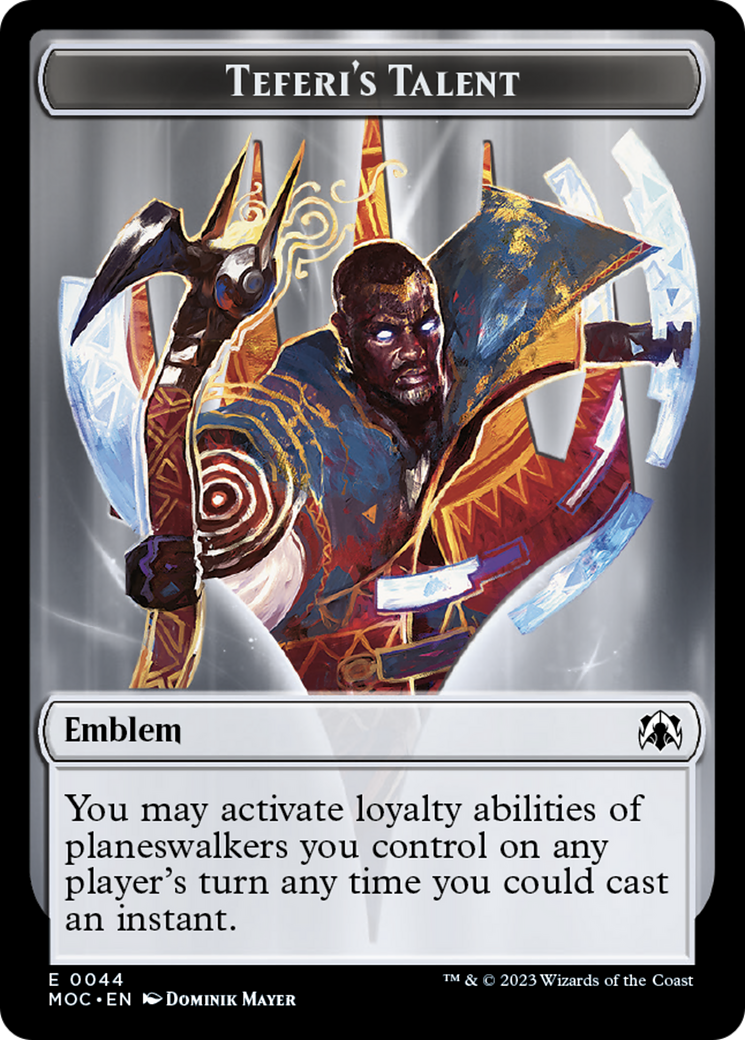 Elemental (9) // Teferi's Talent Emblem Double-Sided Token [March of the Machine Tokens] | Game Master's Emporium (The New GME)