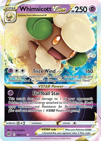 Whimsicott VSTAR (065/172) [Sword & Shield: Brilliant Stars] | Game Master's Emporium (The New GME)