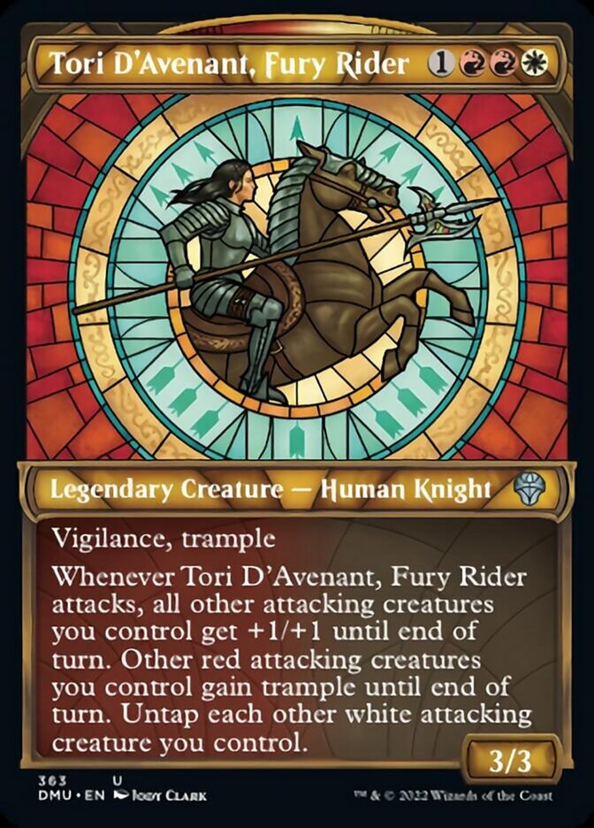 Tori D'Avenant, Fury Rider (Showcase Textured) [Dominaria United] | Game Master's Emporium (The New GME)