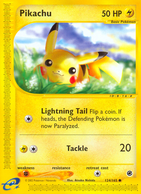 Pikachu (124/165) [Expedition: Base Set] | Game Master's Emporium (The New GME)