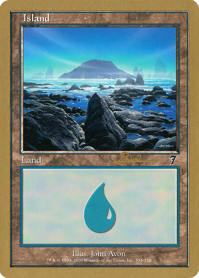 Island (ar334) (Antoine Ruel) [World Championship Decks 2001] | Game Master's Emporium (The New GME)