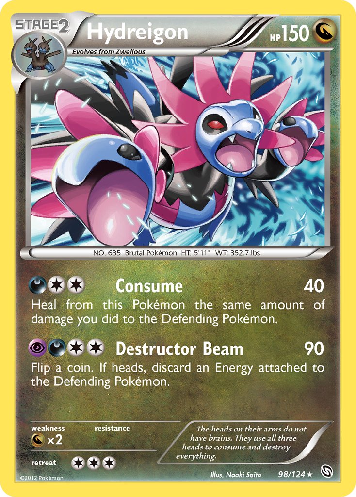 Hydreigon (98/124) (Cracked Ice Holo) (Theme Deck Exclusive) [Black & White: Dragons Exalted] | Game Master's Emporium (The New GME)