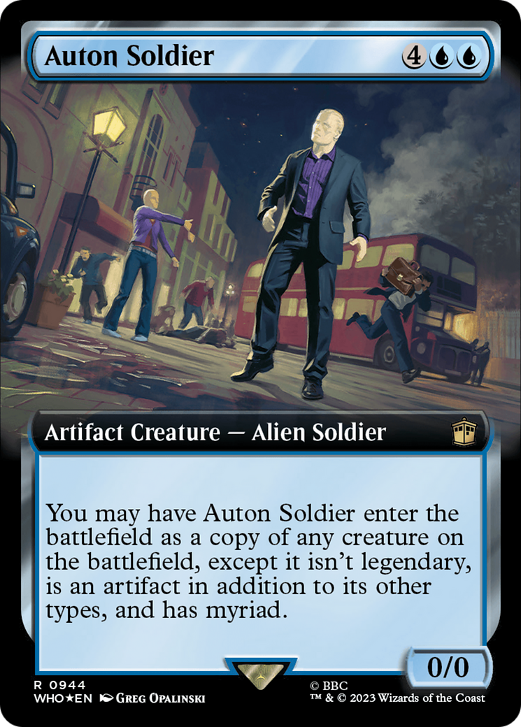 Auton Soldier (Extended Art) (Surge Foil) [Doctor Who] | Game Master's Emporium (The New GME)