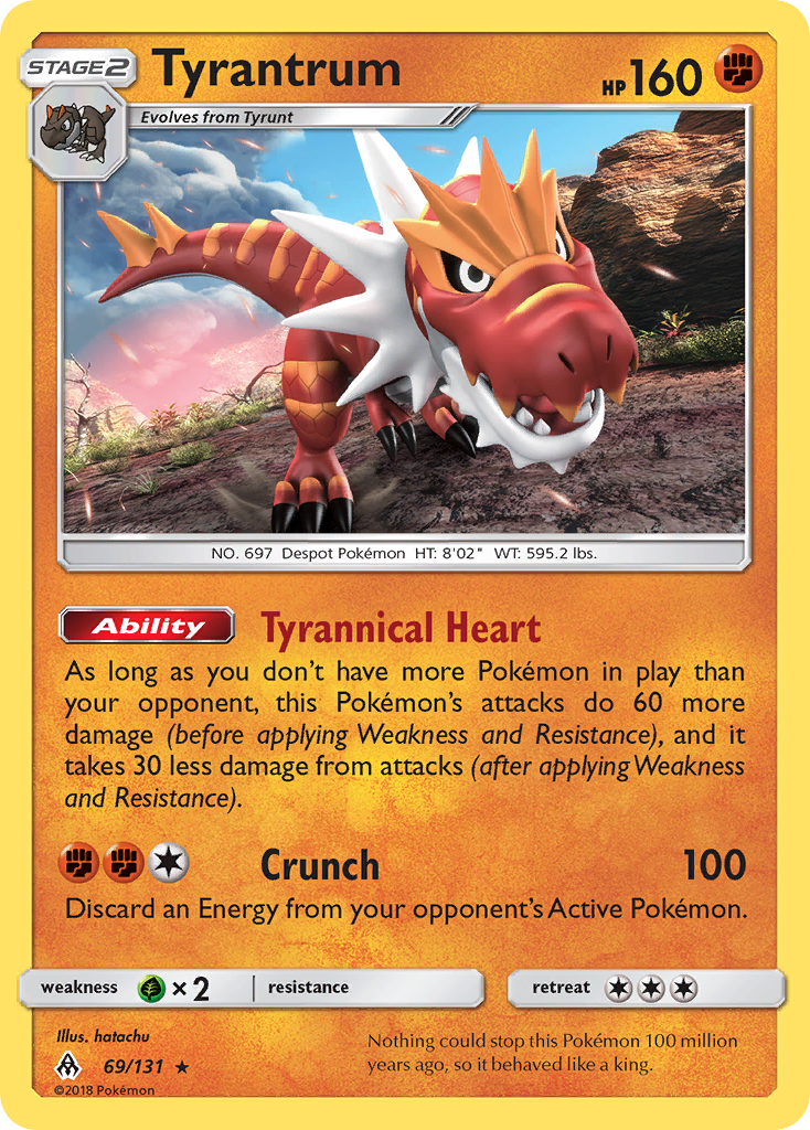 Tyrantrum (69/131) [Sun & Moon: Forbidden Light] | Game Master's Emporium (The New GME)