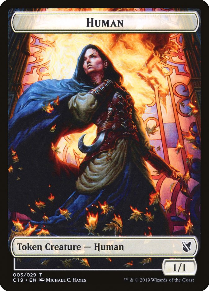 Pegasus // Human Double-Sided Token [Commander 2019 Tokens] | Game Master's Emporium (The New GME)