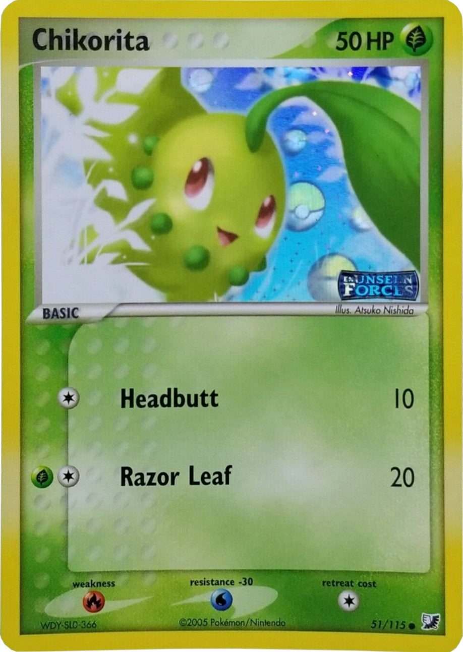 Chikorita (51/115) (Stamped) [EX: Unseen Forces] | Game Master's Emporium (The New GME)