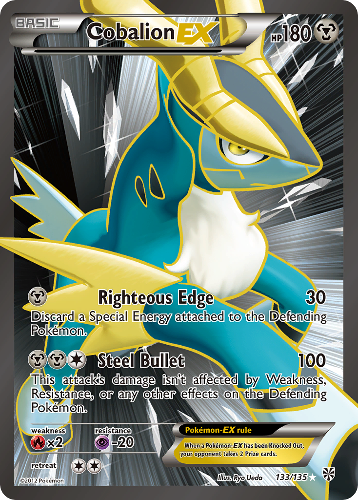 Cobalion EX (133/135) [Black & White: Plasma Storm] | Game Master's Emporium (The New GME)