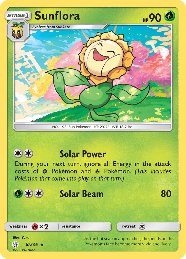 Sunflora (8/236) [Sun & Moon: Cosmic Eclipse] | Game Master's Emporium (The New GME)