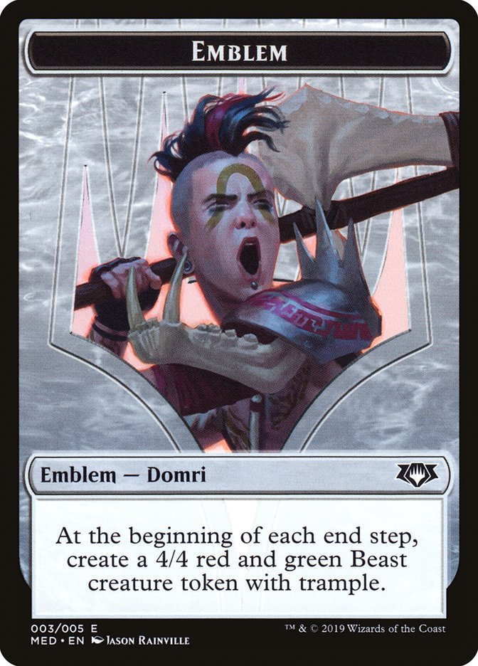 Domri, Chaos Bringer Emblem [Mythic Edition Tokens] | Game Master's Emporium (The New GME)