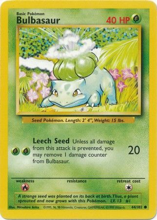 Bulbasaur (44/102) [Base Set Unlimited] | Game Master's Emporium (The New GME)