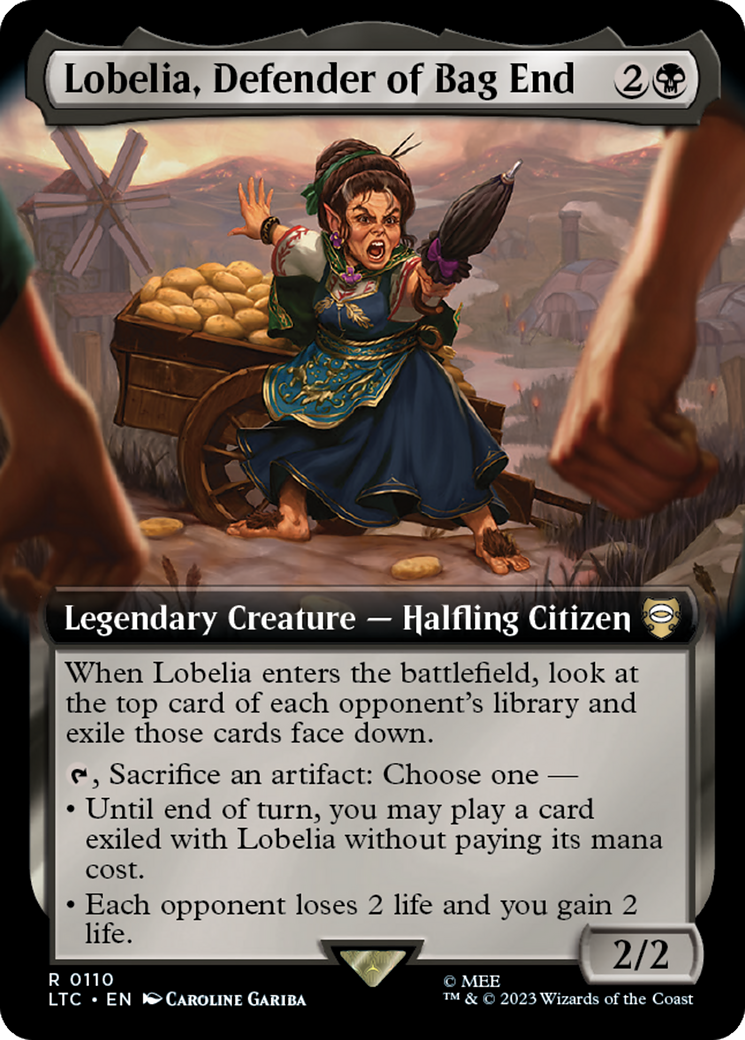 Lobelia, Defender of Bag End (Extended Art) [The Lord of the Rings: Tales of Middle-Earth Commander] | Game Master's Emporium (The New GME)