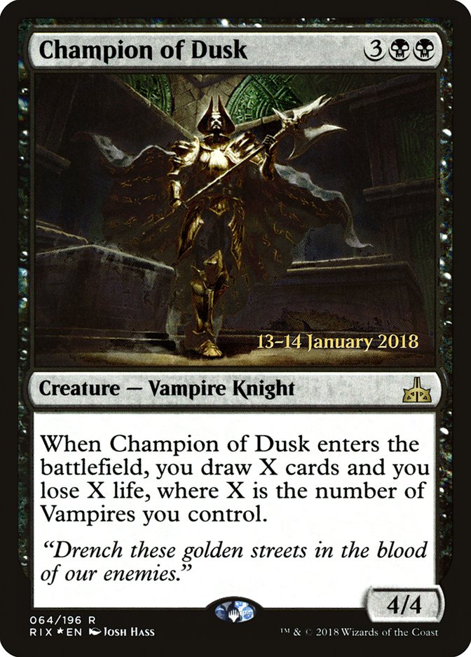 Champion of Dusk [Rivals of Ixalan Prerelease Promos] | Game Master's Emporium (The New GME)