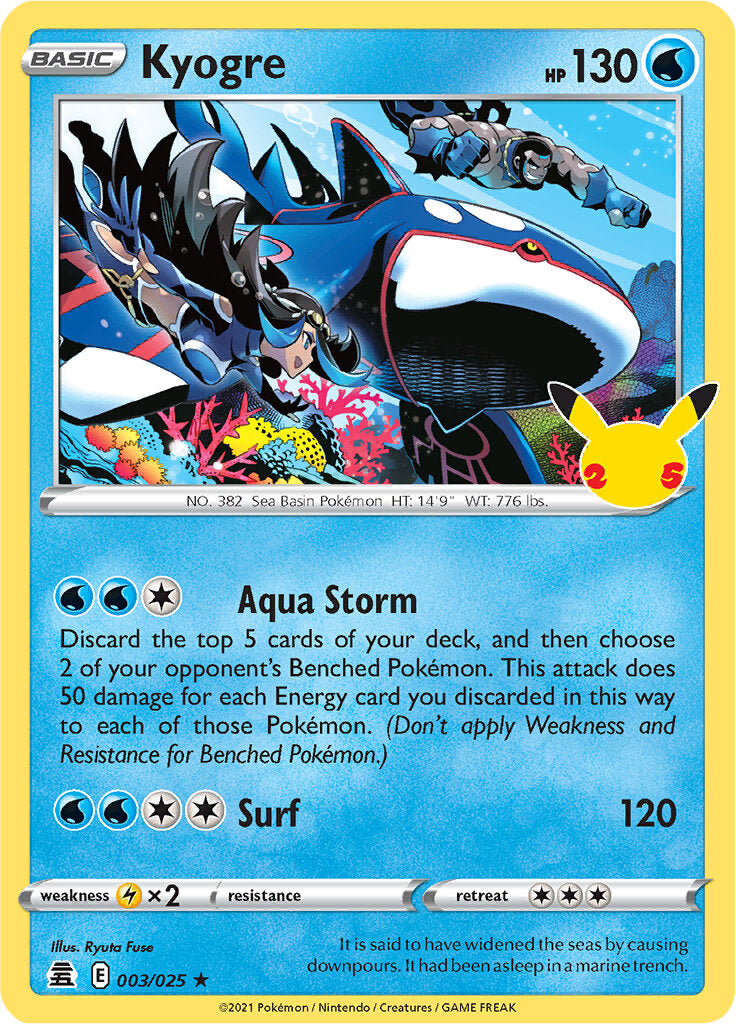 Kyogre (003/025) [Celebrations: 25th Anniversary] | Game Master's Emporium (The New GME)