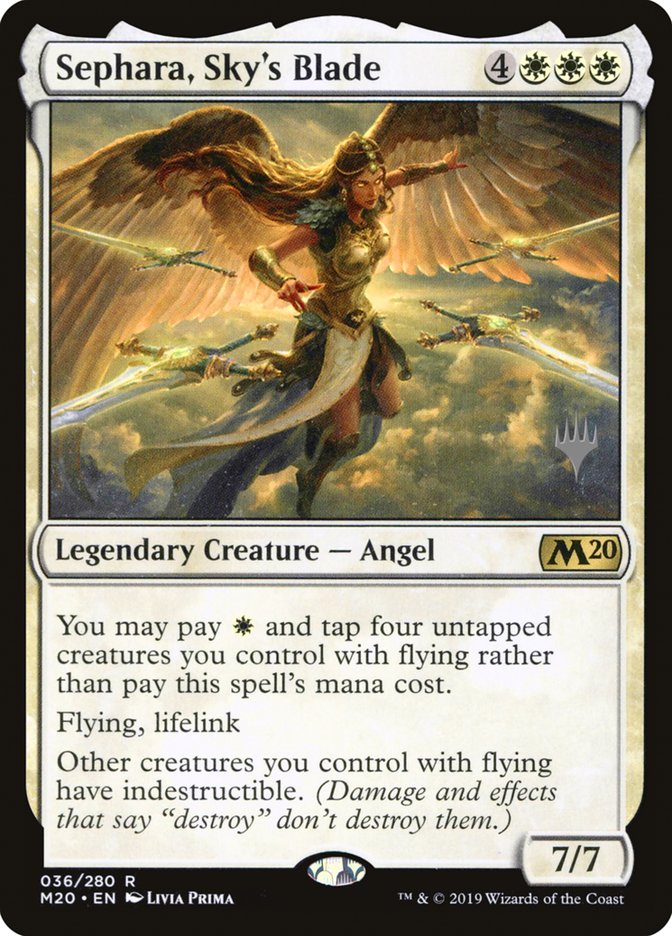 Sephara, Sky's Blade (Promo Pack) [Core Set 2020 Promos] | Game Master's Emporium (The New GME)