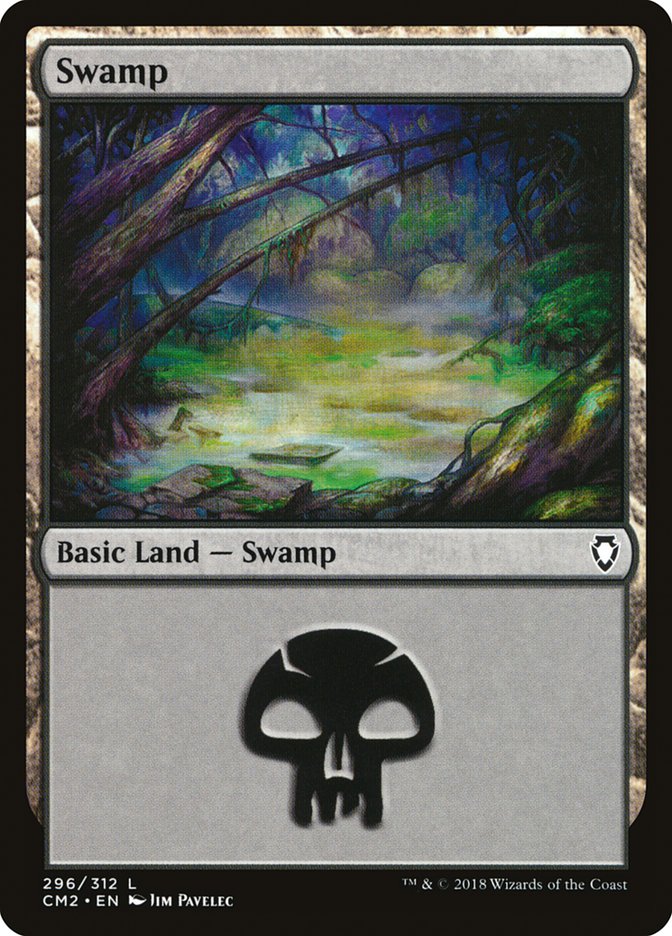 Swamp (296) [Commander Anthology Volume II] | Game Master's Emporium (The New GME)