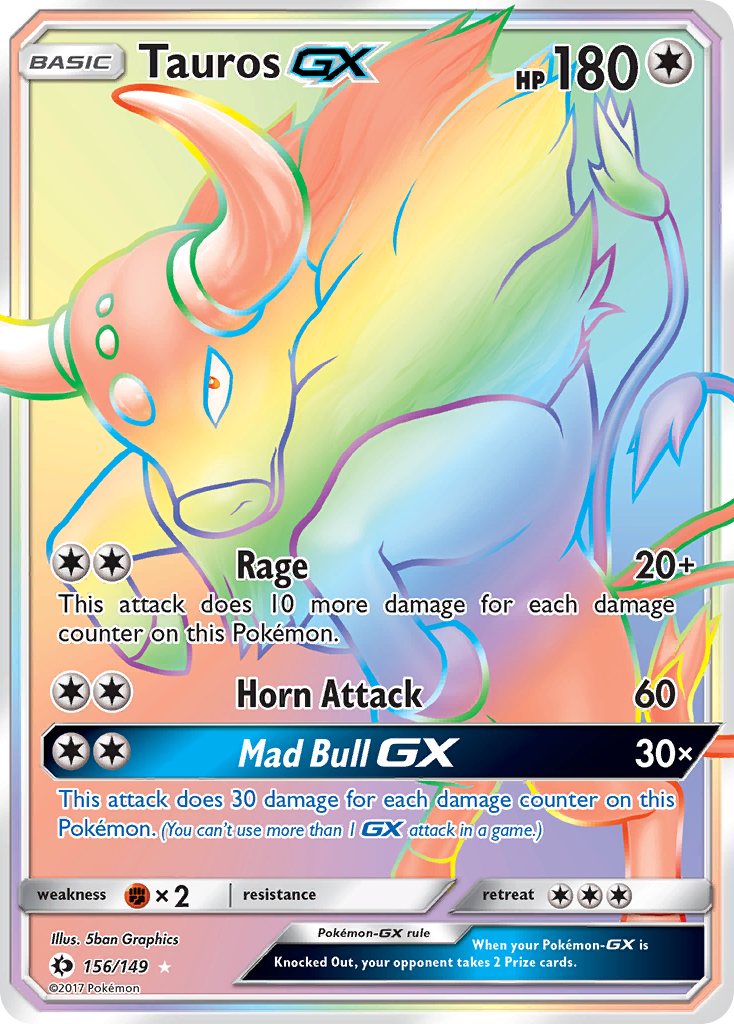 Tauros GX (156/149) [Sun & Moon: Base Set] | Game Master's Emporium (The New GME)