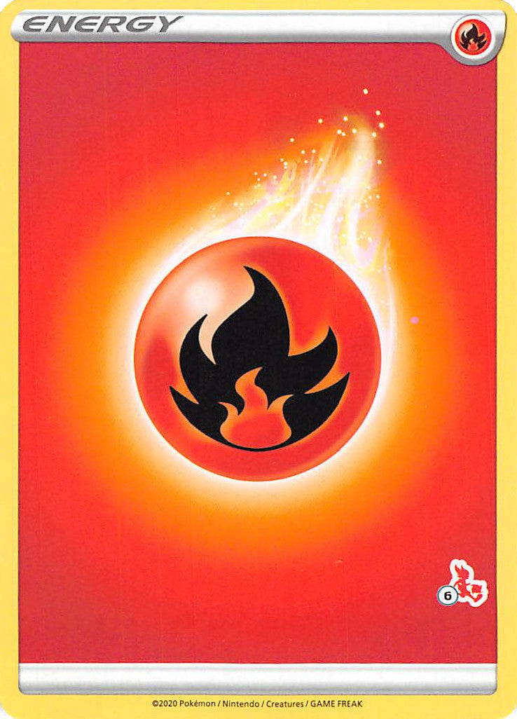 Fire Energy (Cinderace Stamp #6) [Battle Academy 2022] | Game Master's Emporium (The New GME)