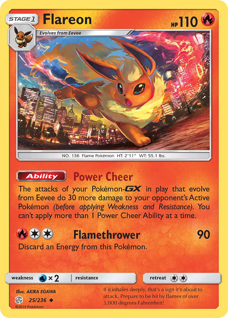 Flareon (25/236) [Sun & Moon: Cosmic Eclipse] | Game Master's Emporium (The New GME)