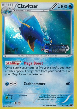 Clawitzer (XY146) (Staff) [XY: Black Star Promos] | Game Master's Emporium (The New GME)