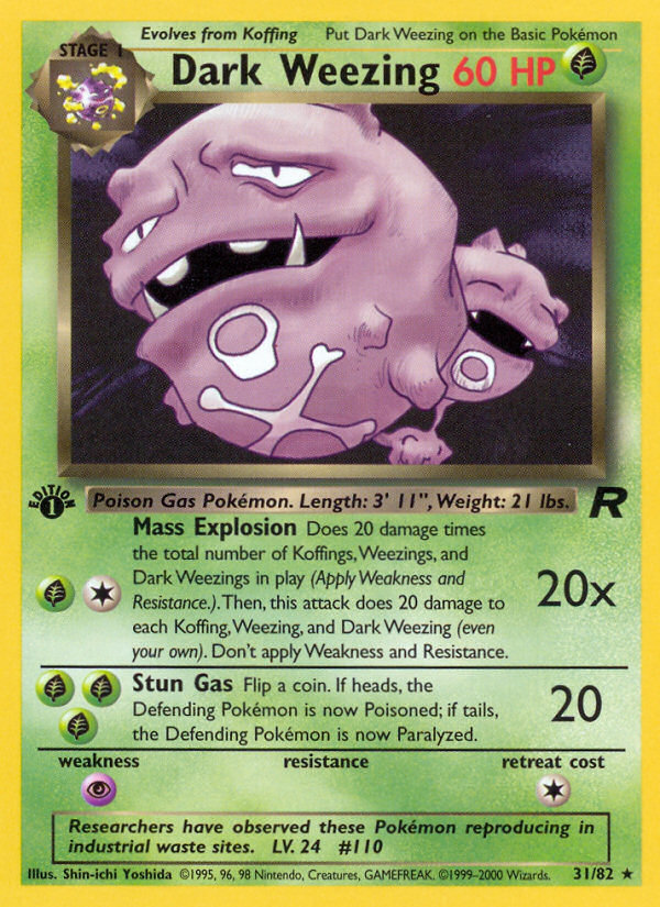 Dark Weezing (31/82) [Team Rocket 1st Edition] | Game Master's Emporium (The New GME)