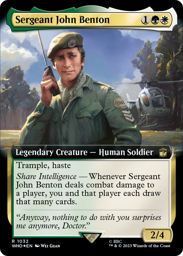 Sergeant John Benton (Extended Art) (Surge Foil) [Doctor Who] | Game Master's Emporium (The New GME)