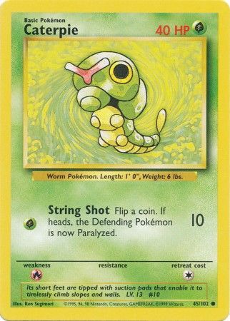 Caterpie (45/102) [Base Set Unlimited] | Game Master's Emporium (The New GME)