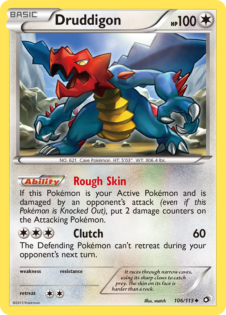 Druddigon (106/113) [Black & White: Legendary Treasures] | Game Master's Emporium (The New GME)