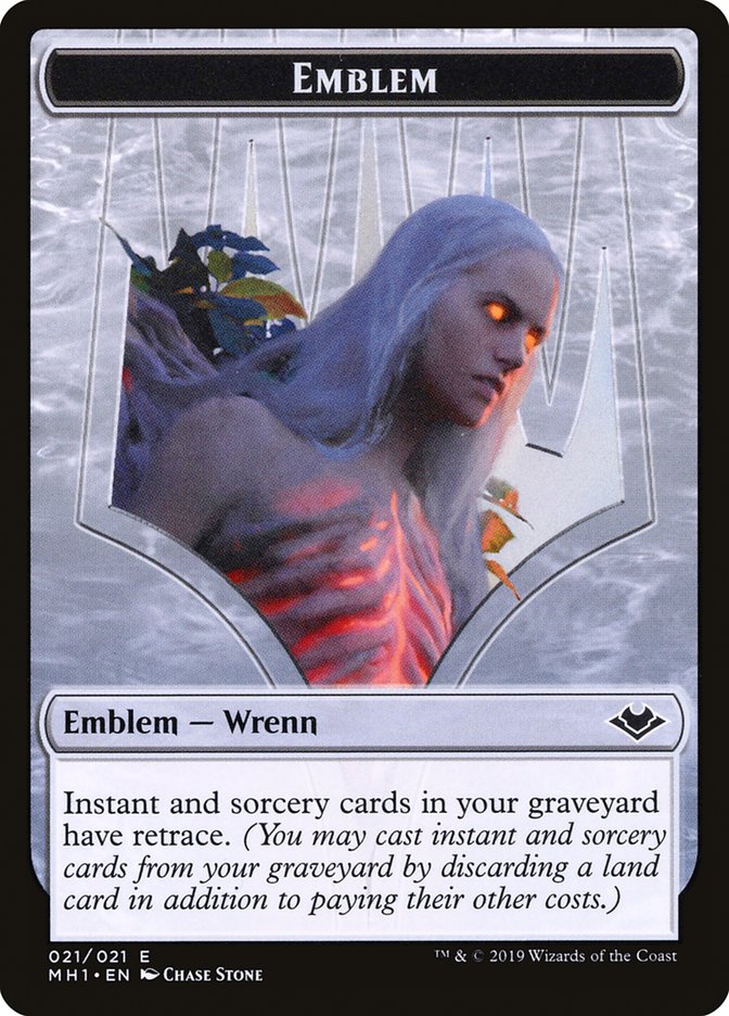 Zombie (007) // Wrenn and Six Emblem (021) Double-Sided Token [Modern Horizons Tokens] | Game Master's Emporium (The New GME)