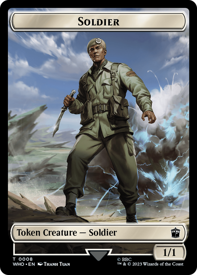 Soldier // Mark of the Rani Double-Sided Token [Doctor Who Tokens] | Game Master's Emporium (The New GME)