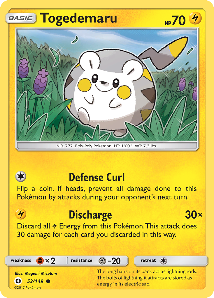 Togedemaru (53/149) [Sun & Moon: Base Set] | Game Master's Emporium (The New GME)