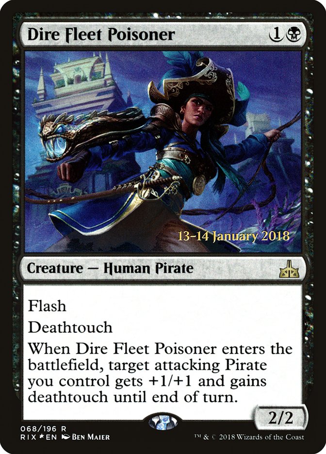 Dire Fleet Poisoner [Rivals of Ixalan Prerelease Promos] | Game Master's Emporium (The New GME)