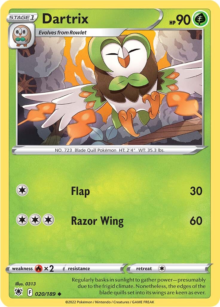 Dartrix (020/189) [Sword & Shield: Astral Radiance] | Game Master's Emporium (The New GME)