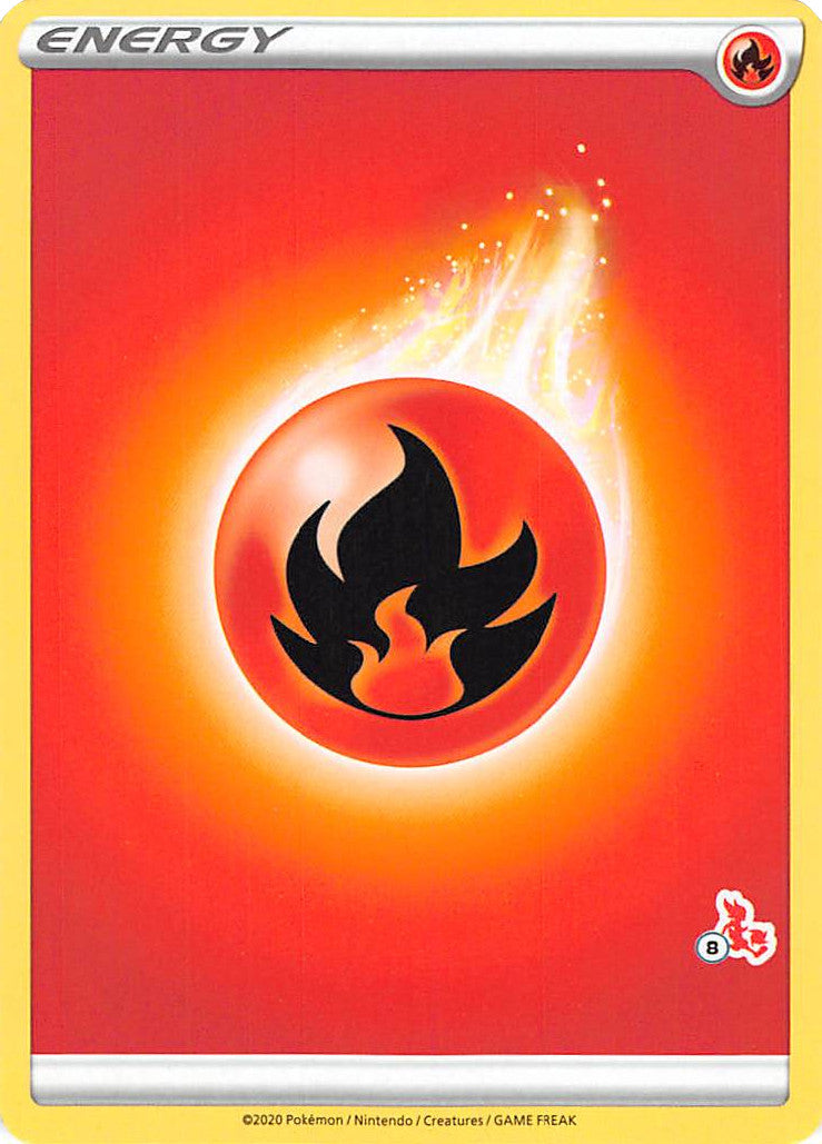 Fire Energy (Cinderace Stamp #8) [Battle Academy 2022] | Game Master's Emporium (The New GME)