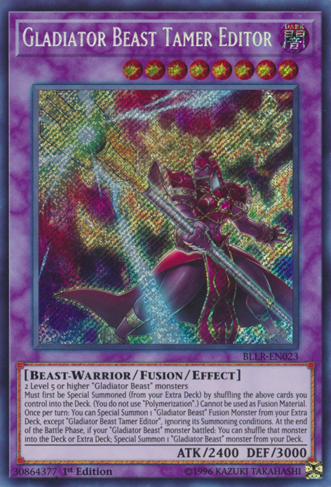 Gladiator Beast Tamer Editor [BLLR-EN023] Secret Rare | Game Master's Emporium (The New GME)