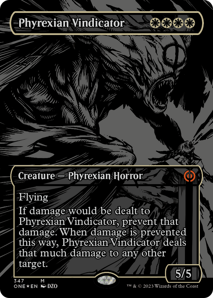 Phyrexian Vindicator (Oil Slick Raised Foil) [Phyrexia: All Will Be One] | Game Master's Emporium (The New GME)