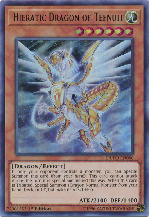 Hieratic Dragon of Tefnuit [DUPO-EN080] Ultra Rare | Game Master's Emporium (The New GME)