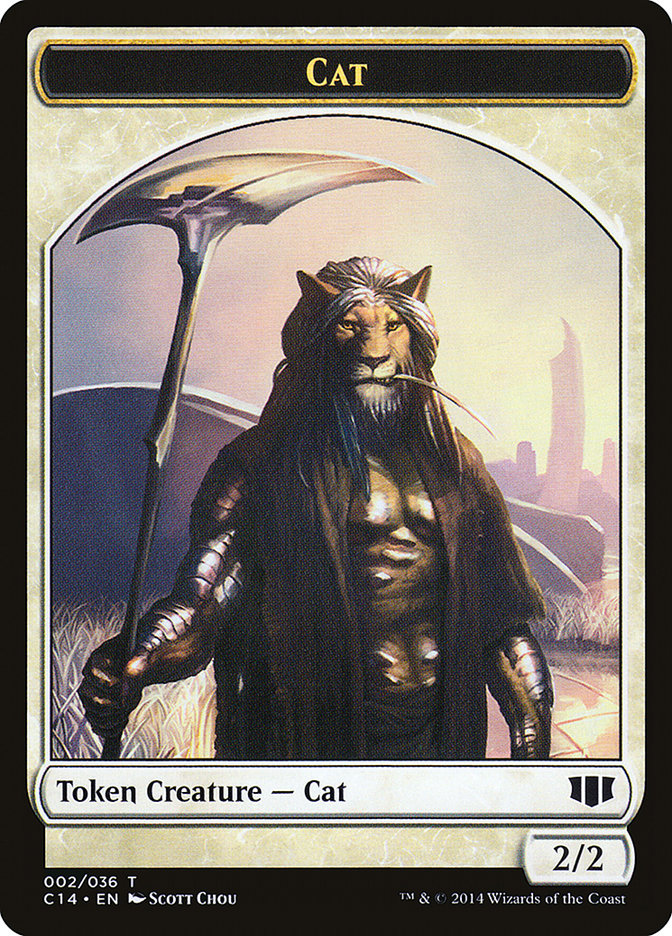 Angel // Cat Double-Sided Token [Commander 2014 Tokens] | Game Master's Emporium (The New GME)