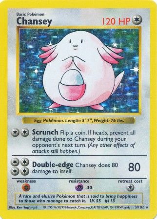 Chansey (3/102) [Base Set Shadowless Unlimited] | Game Master's Emporium (The New GME)