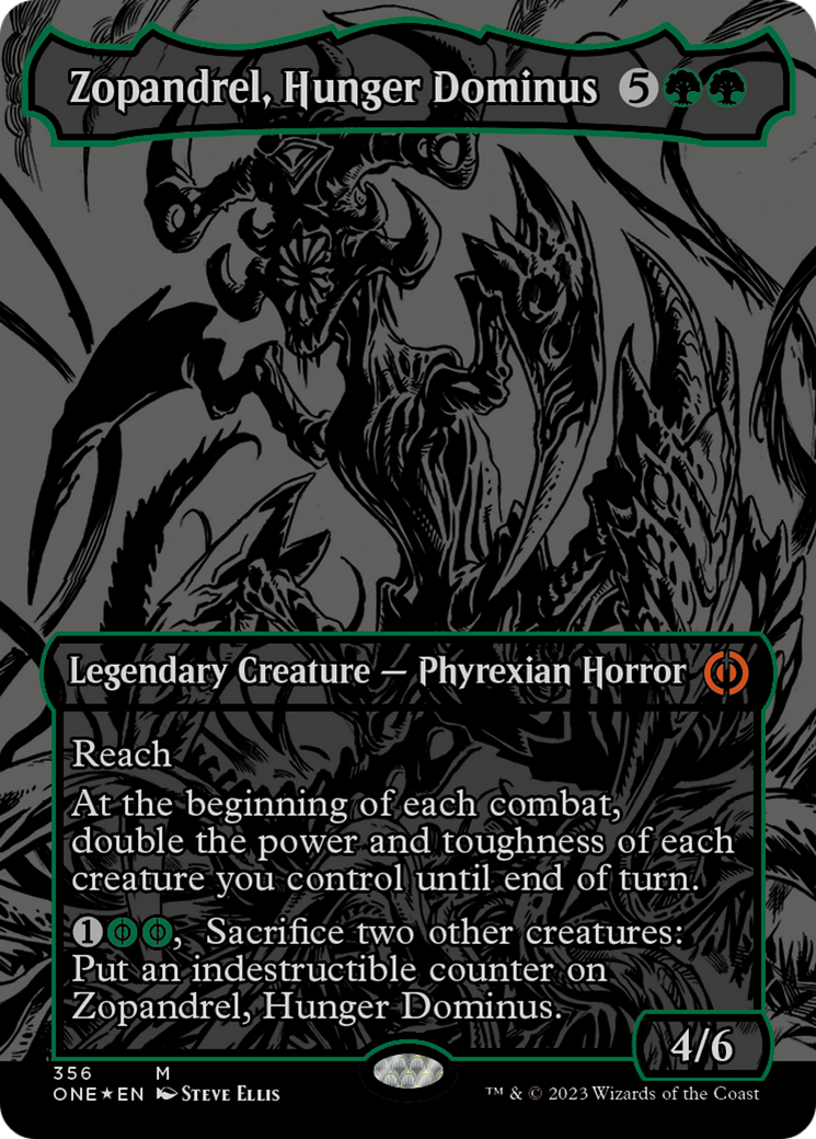 Zopandrel, Hunger Dominus (Oil Slick Raised Foil) [Phyrexia: All Will Be One] | Game Master's Emporium (The New GME)