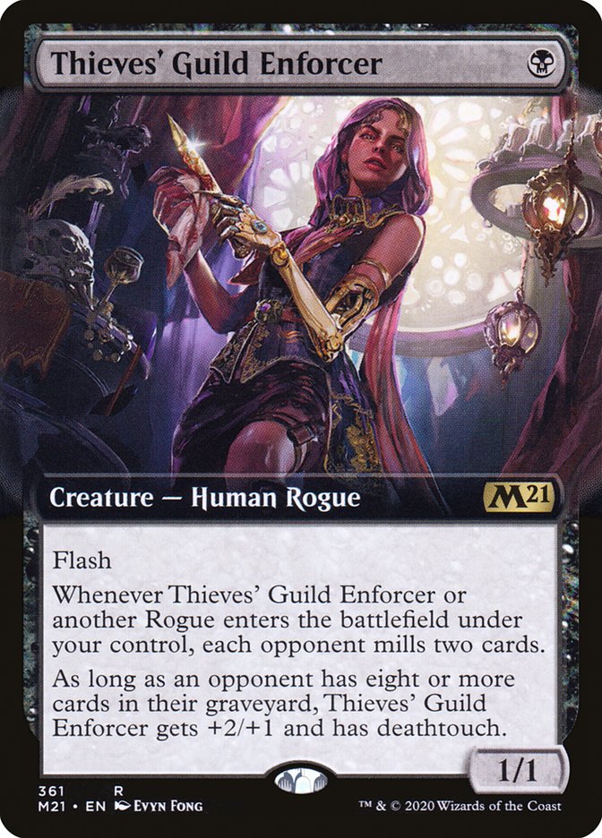 Thieves' Guild Enforcer (Extended Art) [Core Set 2021] | Game Master's Emporium (The New GME)