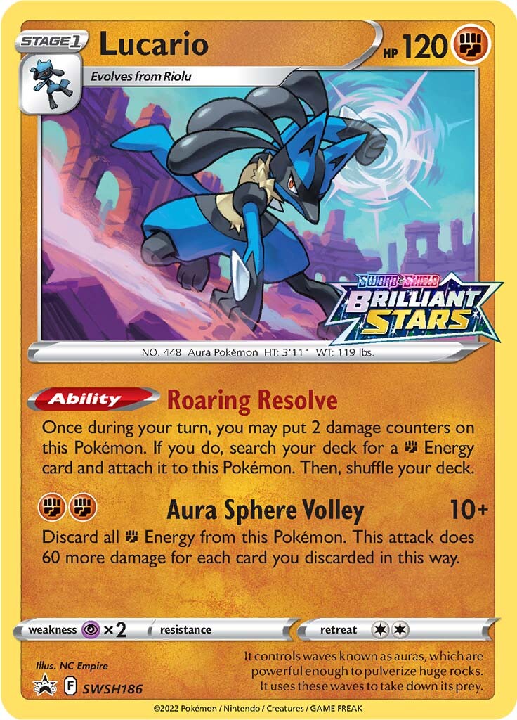 Lucario (SWSH186) (Prerelease Promo) [Sword & Shield: Black Star Promos] | Game Master's Emporium (The New GME)