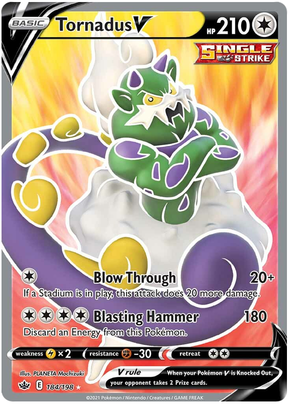 Tornadus V (184/198) [Sword & Shield: Chilling Reign] | Game Master's Emporium (The New GME)